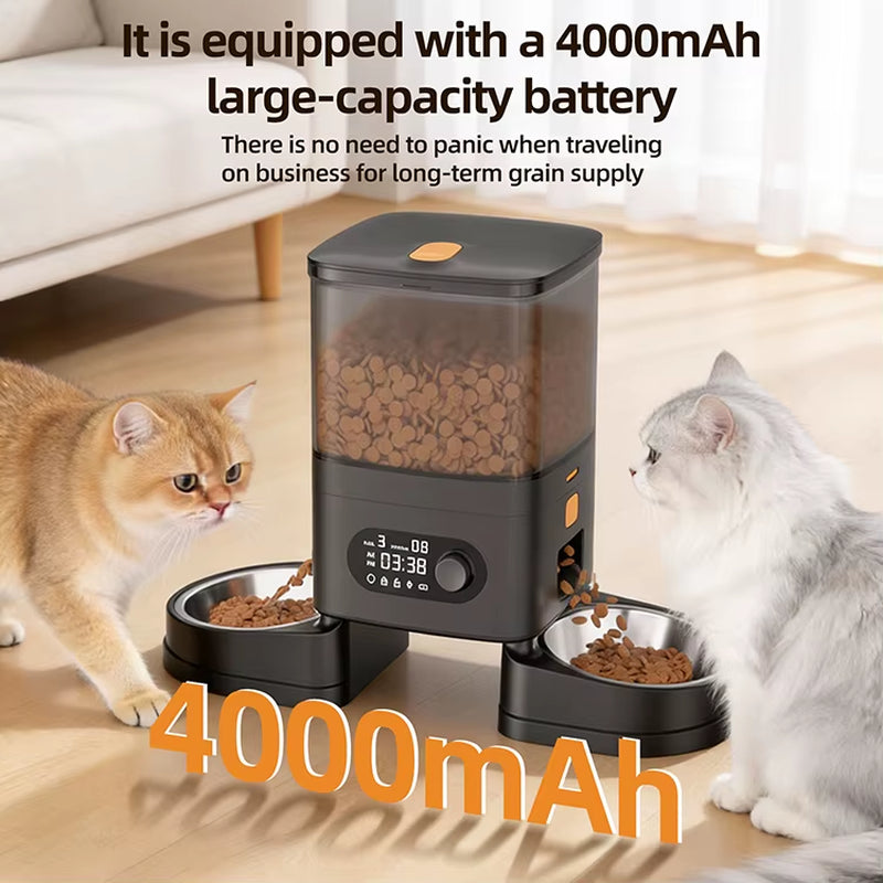 OEM Tuya Smart Wifi Automatic Pet Feeder 4L Cat Dog Dry Food Dispenser App Control Automatic Pet Feeder Dispenser Wifi