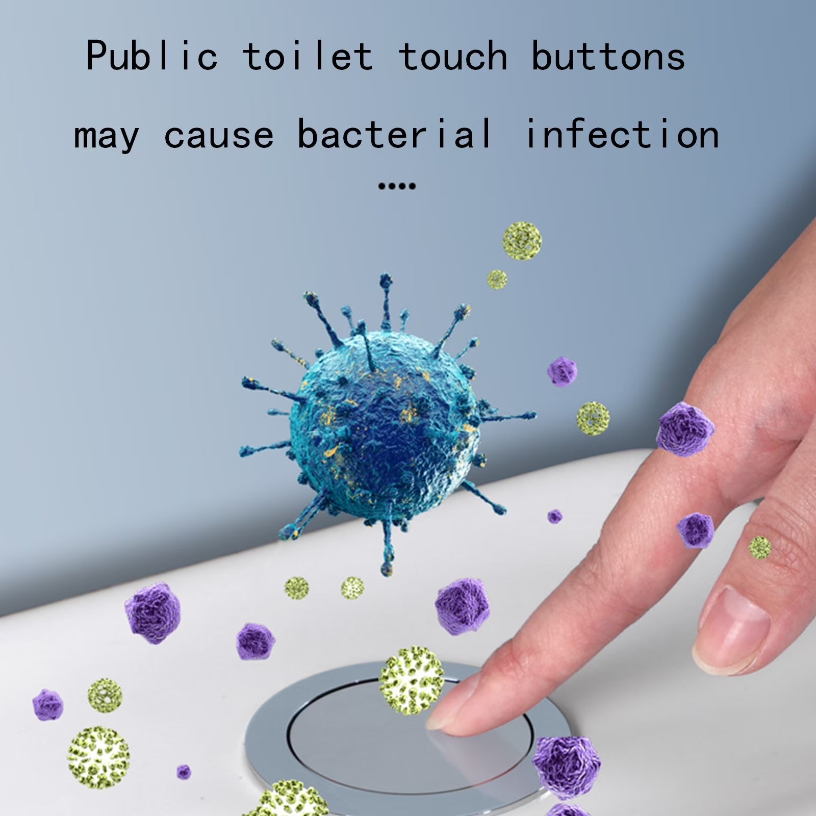 Touchless Toilet Flush,Automatic Toilet Flusher Toilet Sensor Flusher,Charging Smart Infrared Sensor Presser for Public Toilet Hotel - Water Saving,Easy to Install,Made to Last.